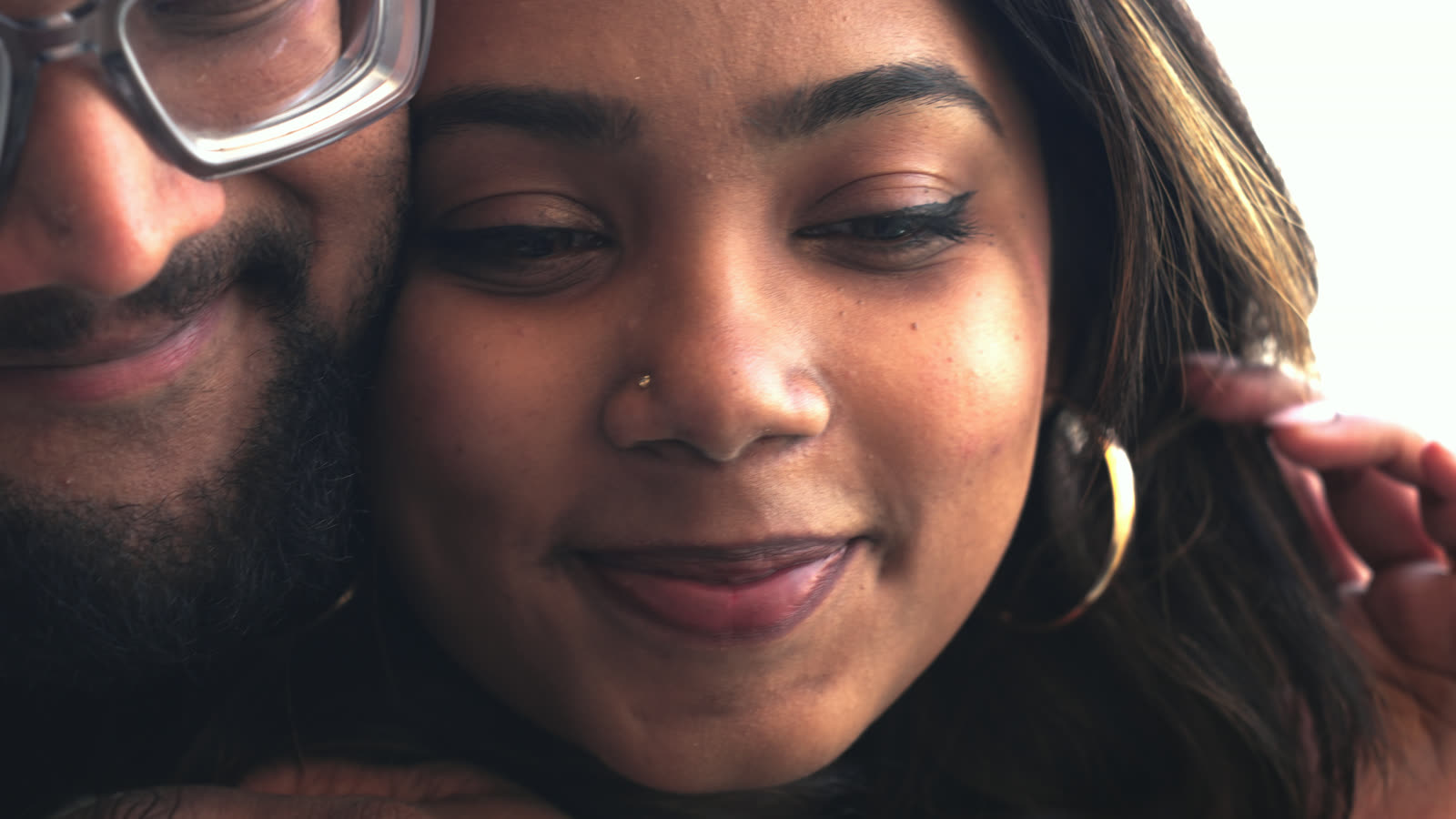 Close up portrait of Vibha and Jishnu